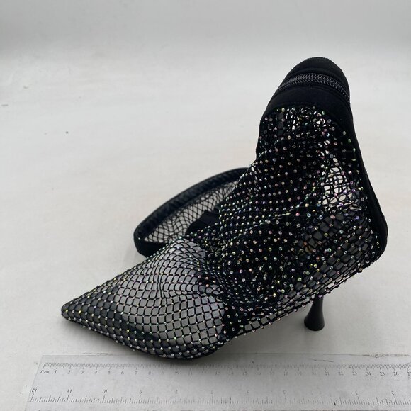 Shoes - Women Bling Rhinestones Multi Colour Diamante Detail Over The Knee High Boot